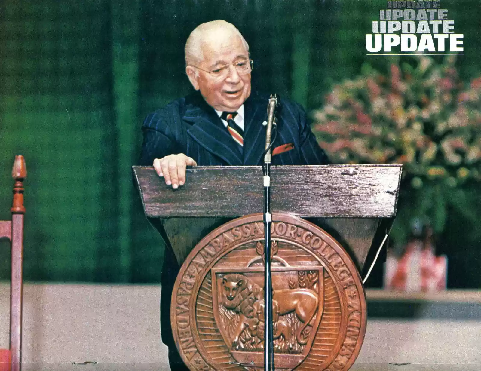 HWA at podium